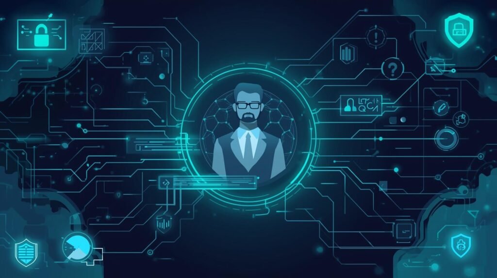 cybersecurity image with CISO as a service twriiten