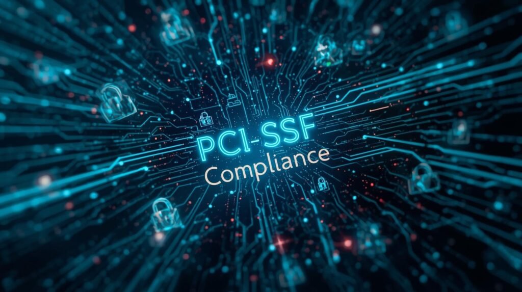 cybersecurity image with PCI SSF Compliance written